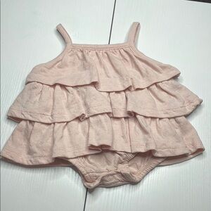 GRAYSON mini Pink Ruffled Baby Romper